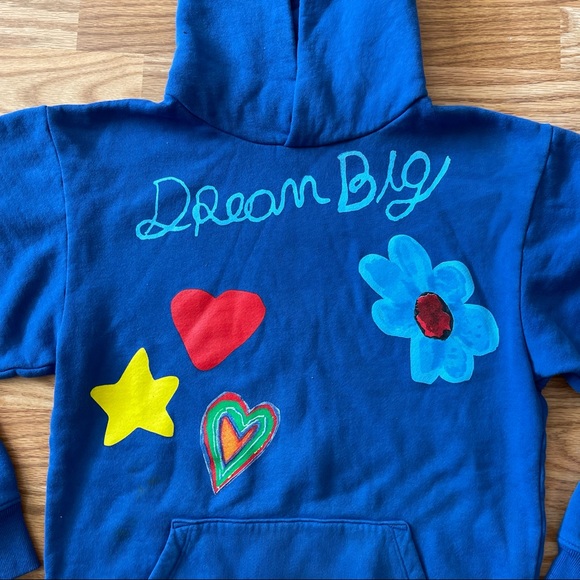 NEW KIDS WORLDWIDE DREAM BIG BLUE HOODIE SZ XS - Picture 3 of 6